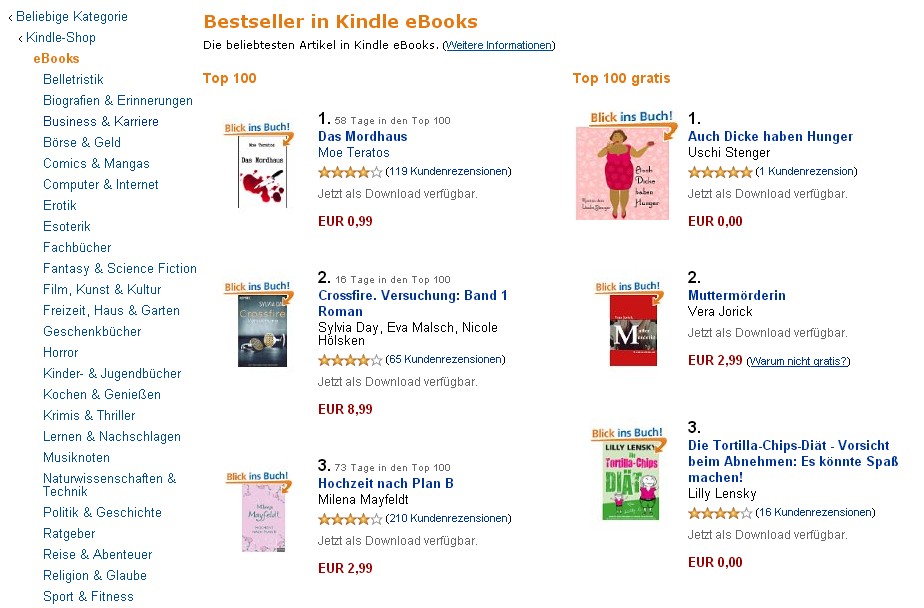 Kindle E-Book Bestseller