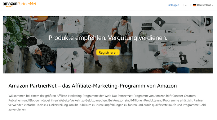 Affiliate Programm von Amazon