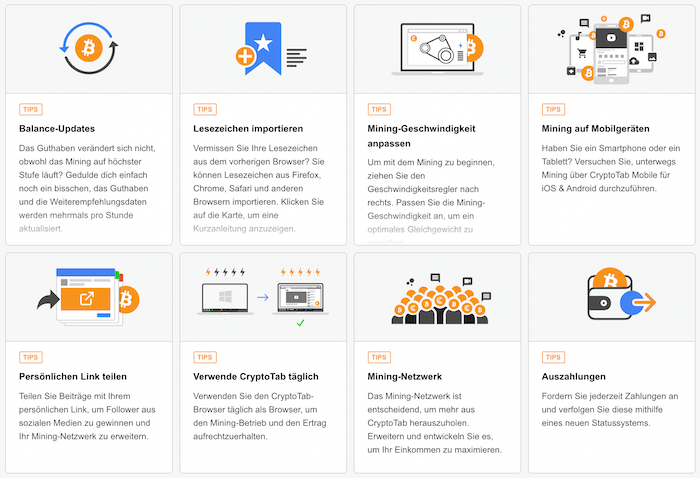 CryptoTab Browser Tipps