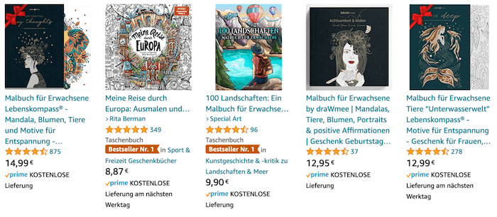 Low Content Bücher Ausmalbuch für Erwachsene