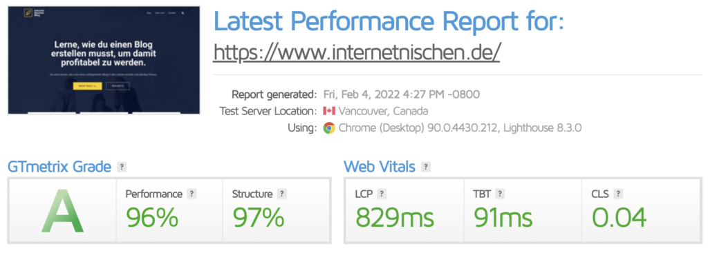 WP Rocket Performance Steigerung