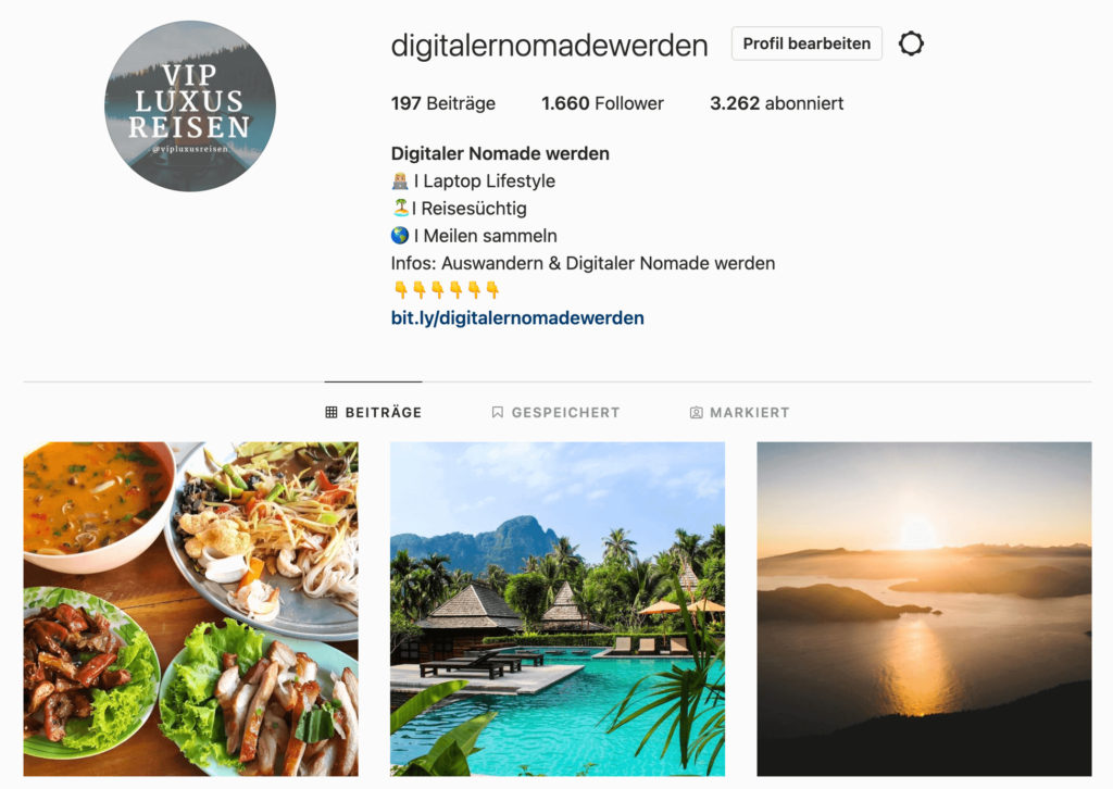 Instagram Konto ohne blauen Haken