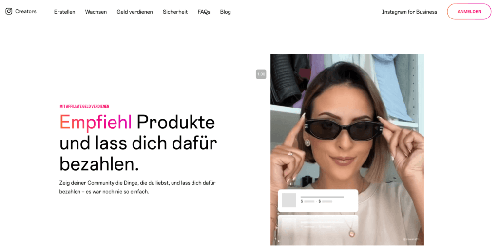 Mit Instagram Geld verdienen Affiliate Marketing