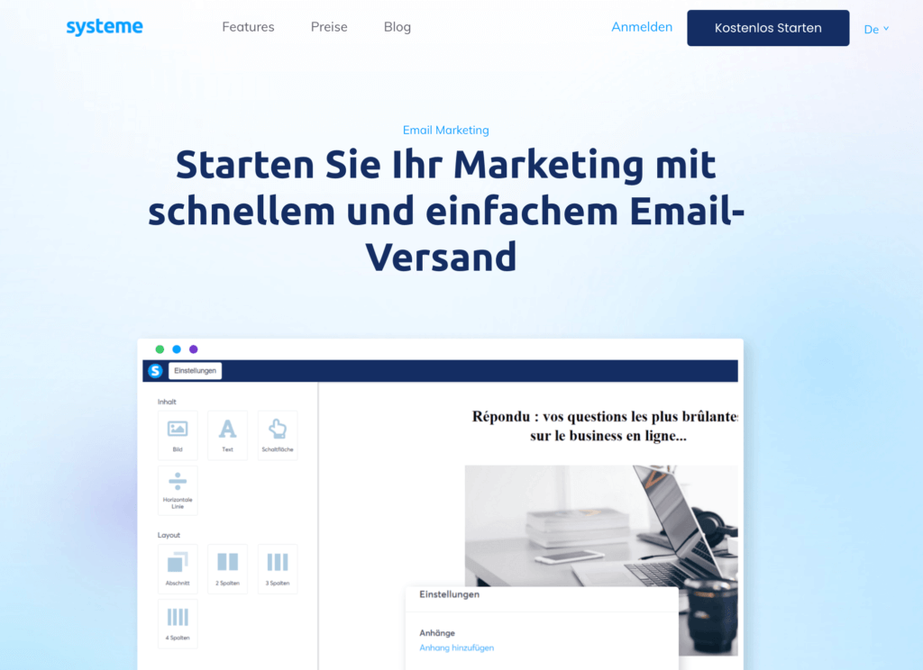 Systeme.io E-Mail Marketing