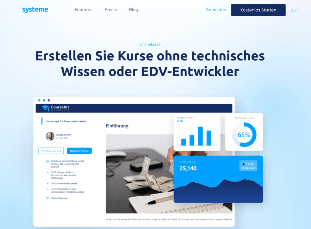 Systeme.io Online Kurse erstellen