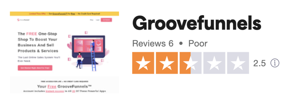 GrooveFunnels Trustpilot