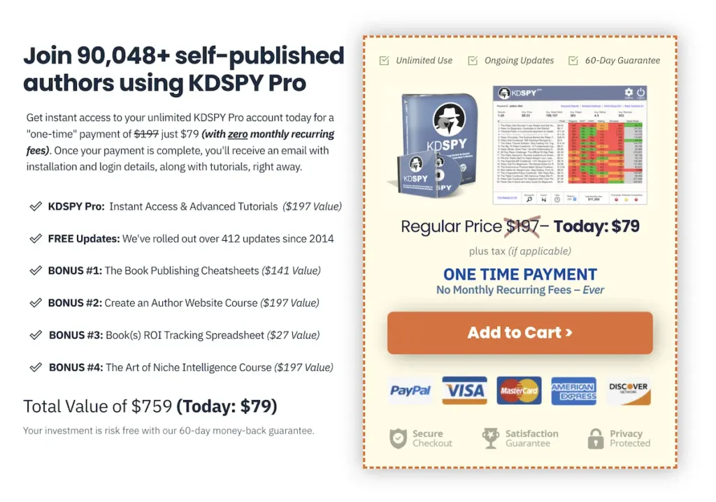 KDSpy Preis mit allen Boni